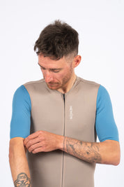 SUPER LEGGERO men jersey - beige/blue
