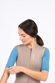 Maillot SUPER LEGGERO women - beige/azul