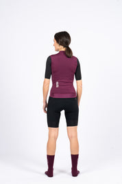 Maillot SUPER LEGGERO women - granate/negro