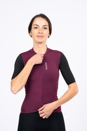 Maillot SUPER LEGGERO women - granate/negro