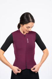 Maillot SUPER LEGGERO women - granate/negro