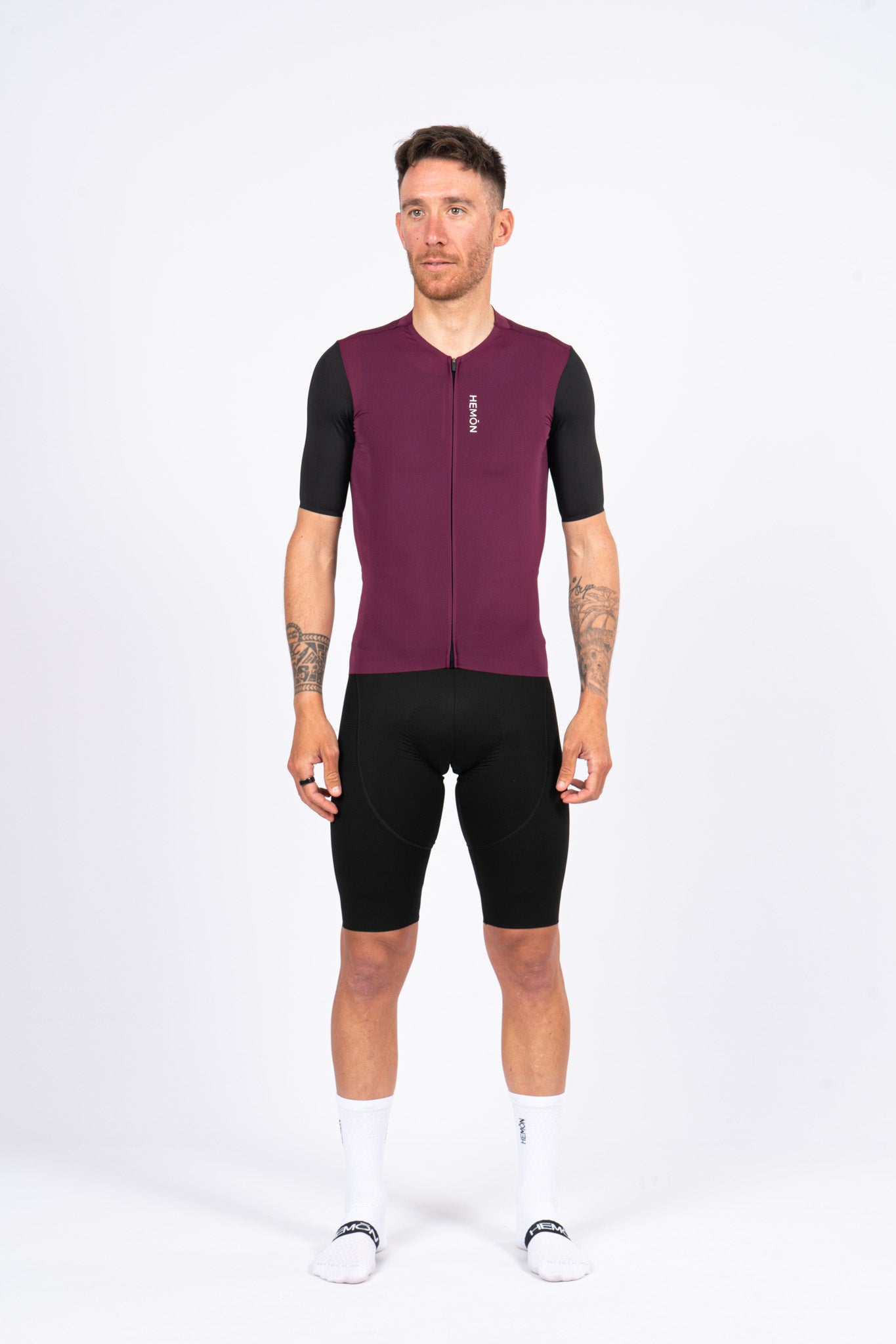 Maillot SUPER LEGGERO men - granate/negro