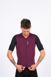 Maillot SUPER LEGGERO men - granate/negro