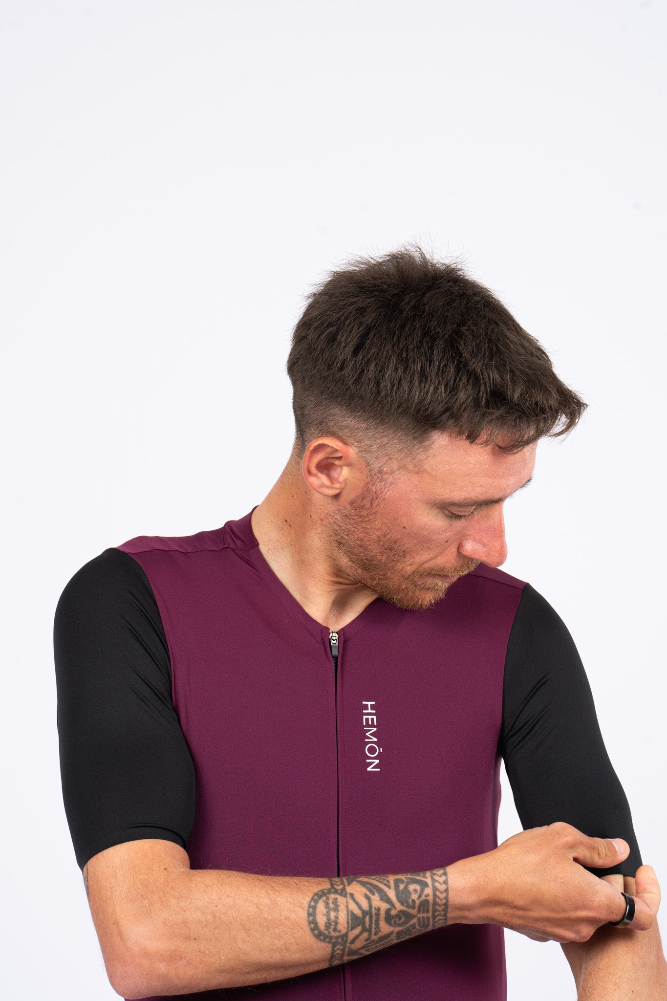 Maillot SUPER LEGGERO men - granate/negro