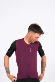 Maillot SUPER LEGGERO men - granate/negro