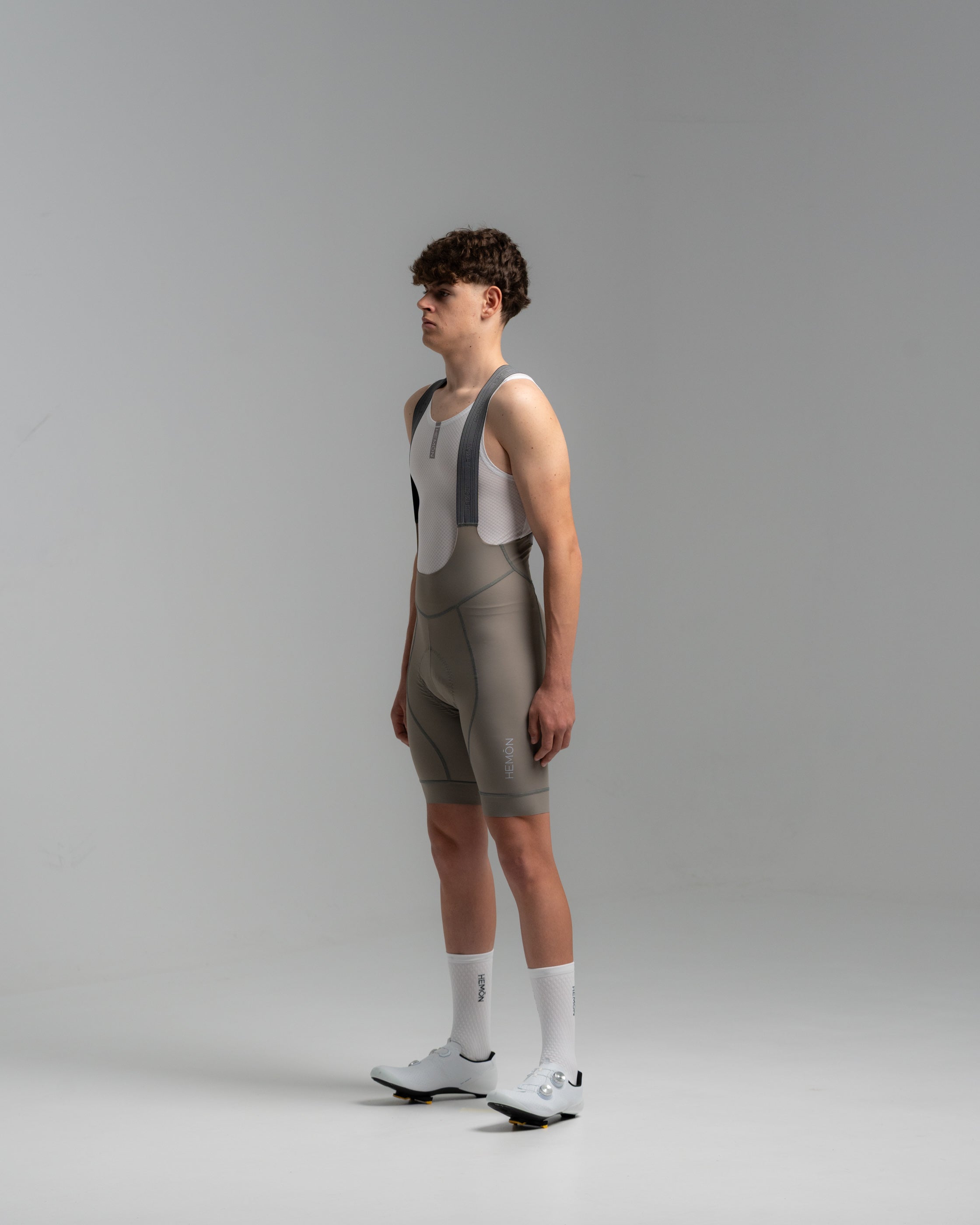 PASSO Men's Bib Shorts - Beige