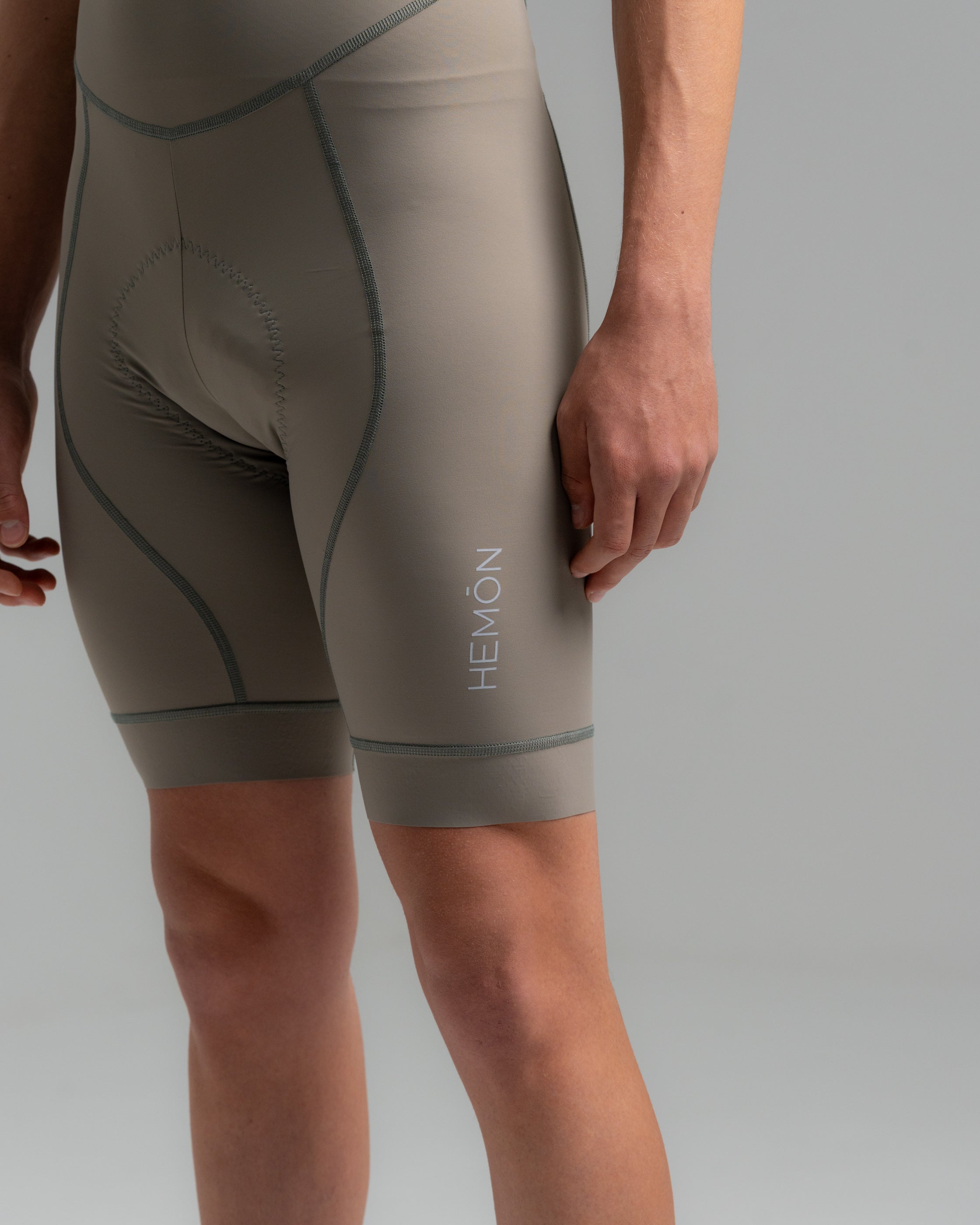 PASSO Men's Bib Shorts - Beige