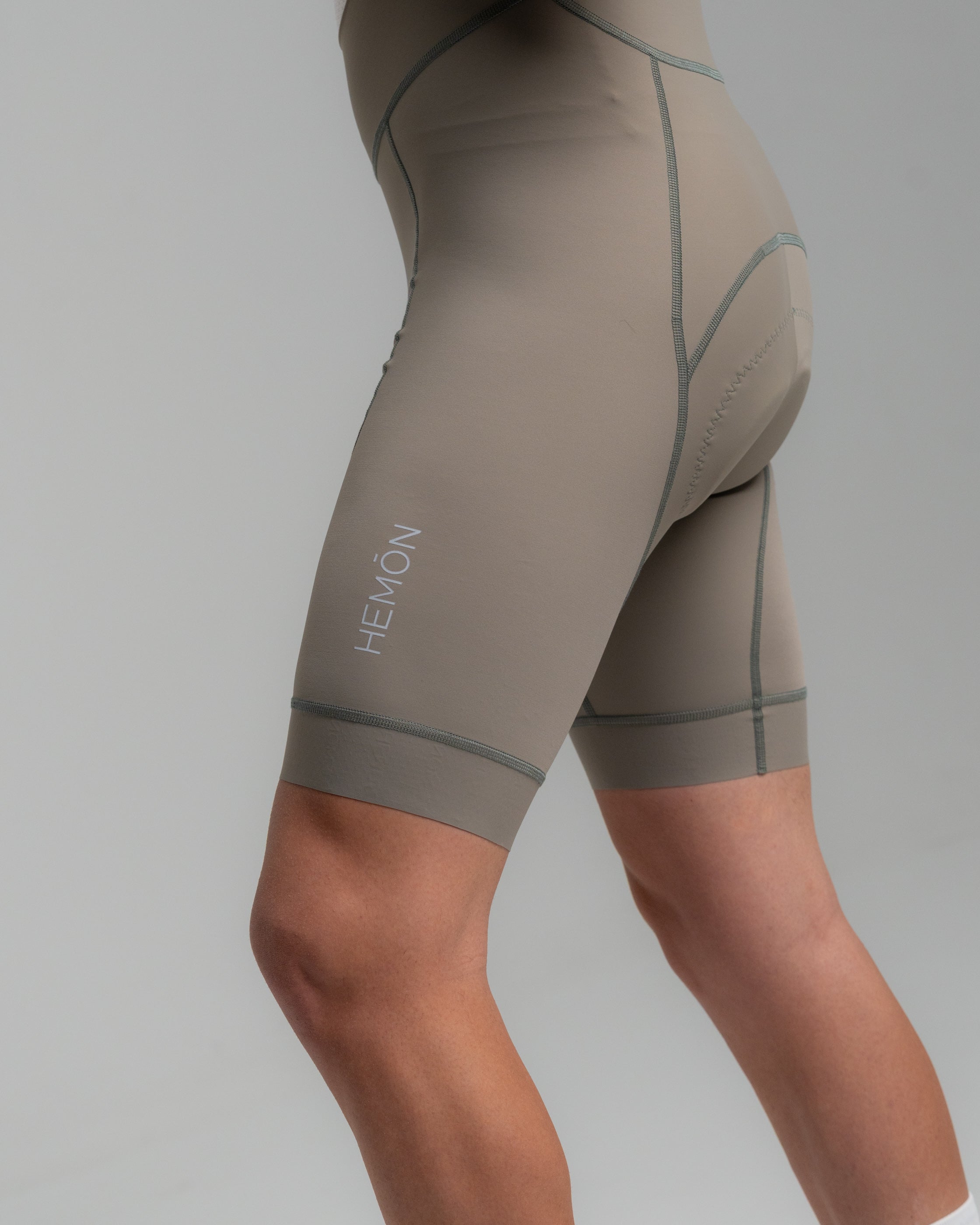 PASSO Men's Bib Shorts - Beige