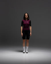 Maillot SUPER LEGGERO women - granate/negro