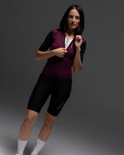 Maillot SUPER LEGGERO women - granate/negro