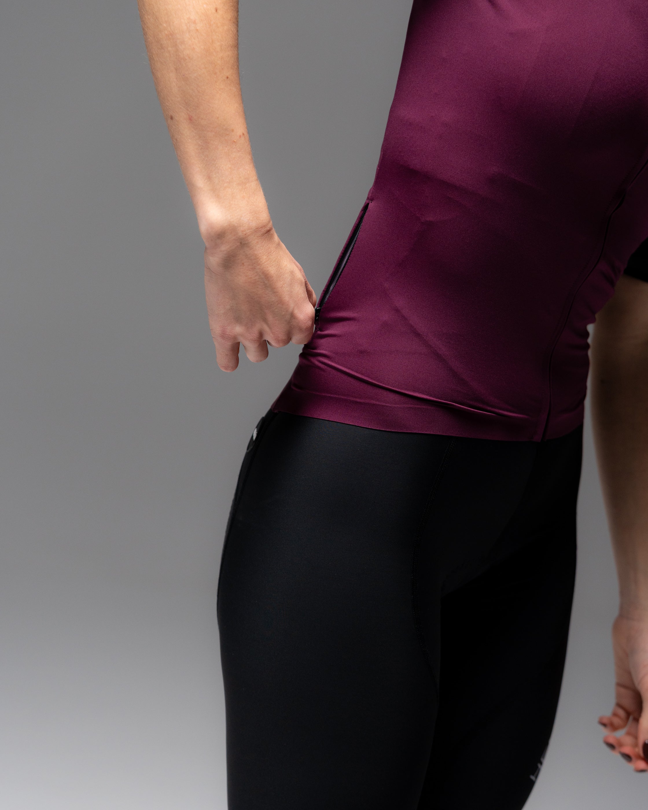 Maillot SUPER LEGGERO women - granate/negro